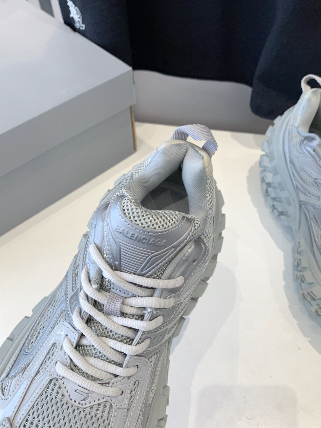 CHUNKY SNEAKERS IN BOMBAY GRAY POLYURETHANE, POLYESTER AND NYLON