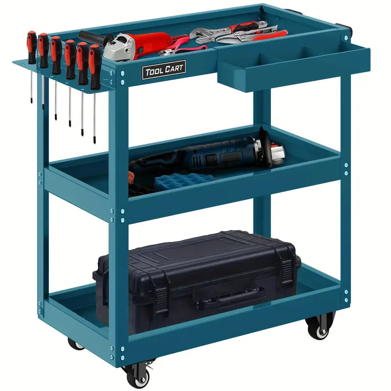 "Mobile Tool Carts: Flexible Movement, Ample Storage Space, Suitable for Workshops, Repair Rooms and More"