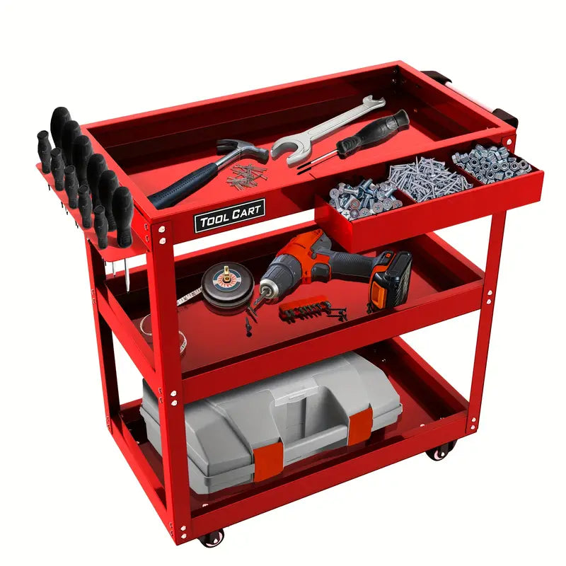 "Mobile Tool Carts: Flexible Movement, Ample Storage Space, Suitable for Workshops, Repair Rooms and More"