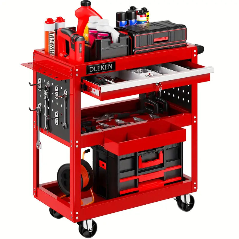 "Mobile Tool Carts: Flexible Movement, Ample Storage Space, Suitable for Workshops, Repair Rooms and More"