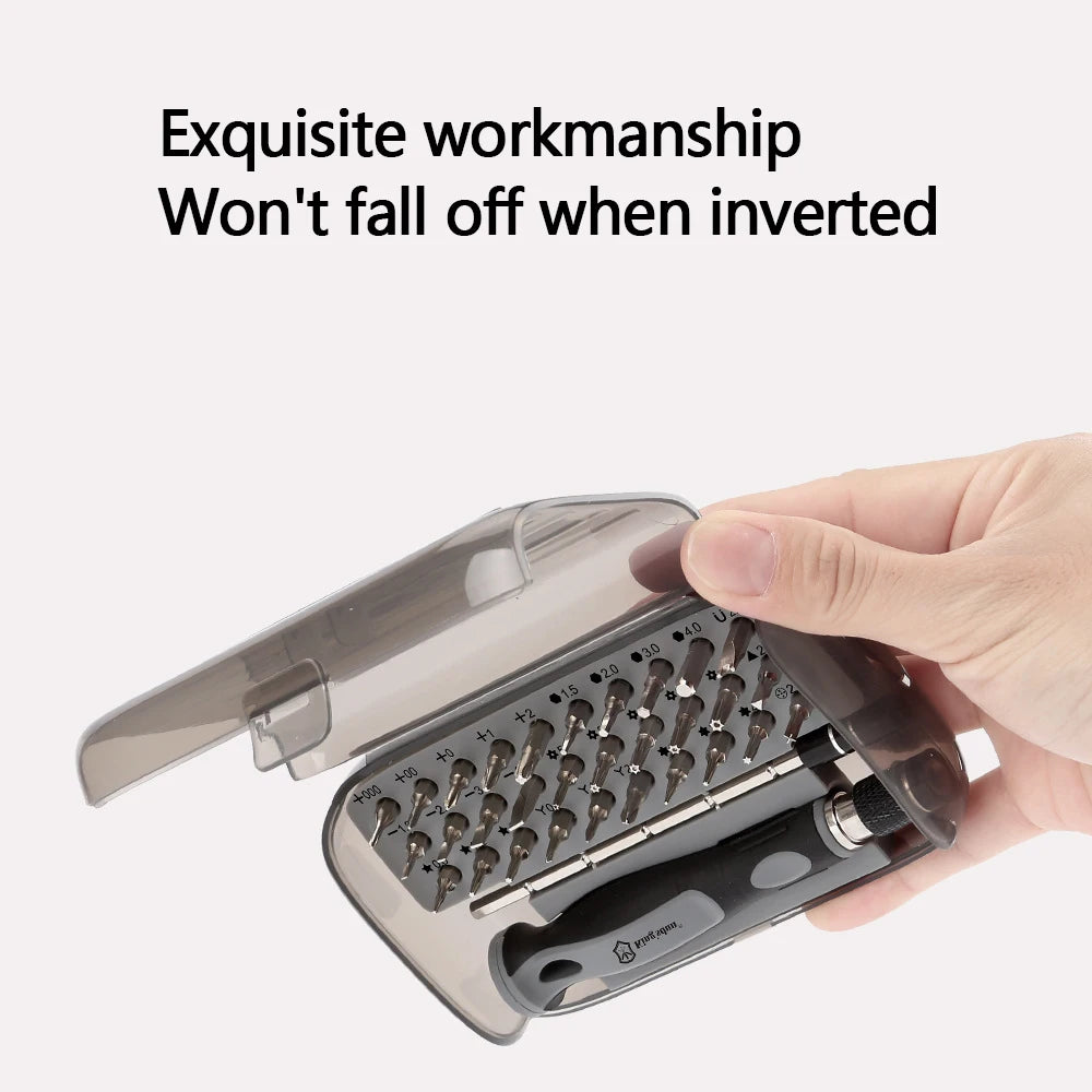 32 in 1 Electronics Tool Kit with 30 Bits Magnetic Screwdriver Set 10-bit Tool Set Handy Repair Tool for Computer