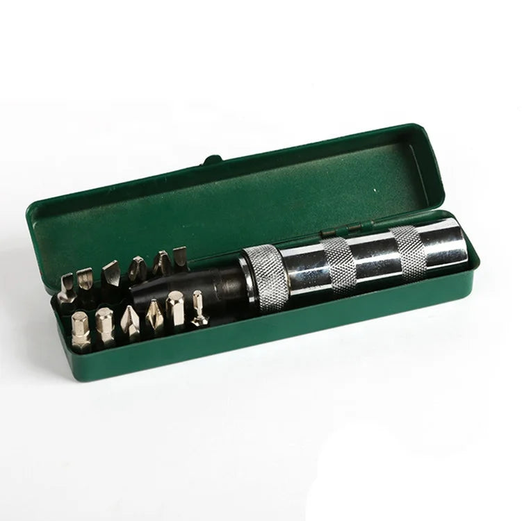 13pcs Manual Hardware Repair Tools Four-type  Impact Batch Set Iron Box Screwdriver Set