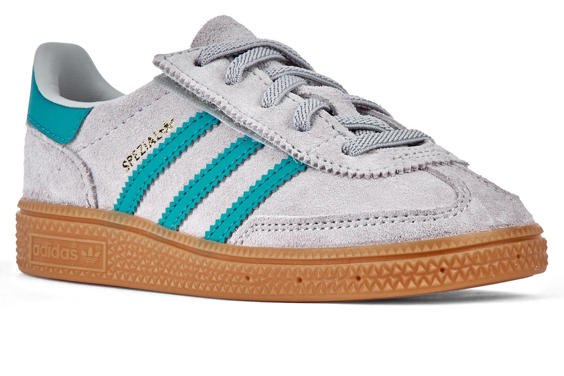 Adidas Handball Spezial CF EL (Infants) - Gray Two/Pure Teal/Gum