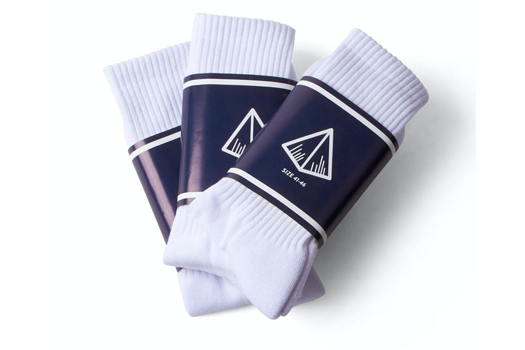 SC Diamond Crew Socks (3 Pack) - White/Black