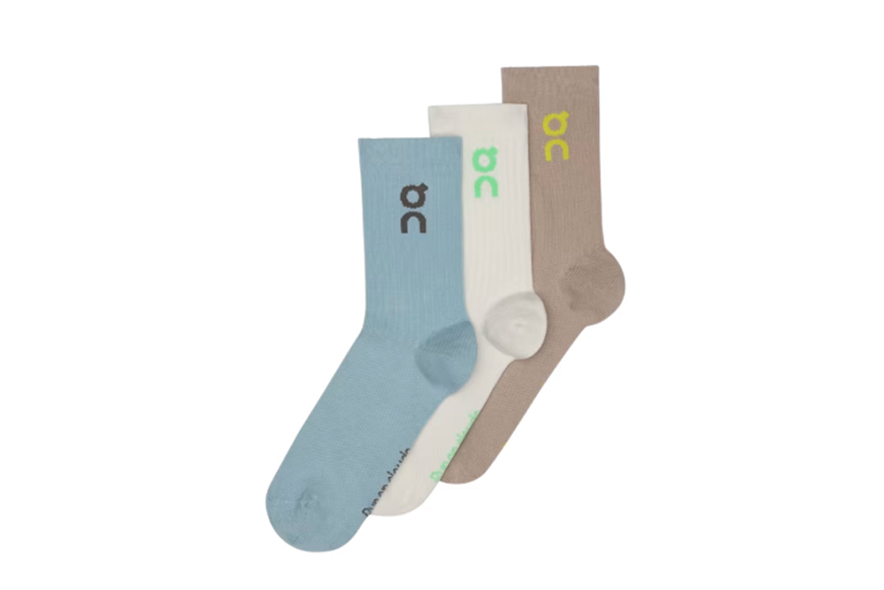 On - Logo Socks High 3P Unisex Desert/Wash