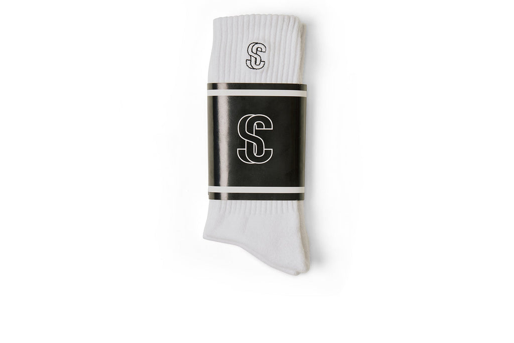 SC Logo Socks - White/Black