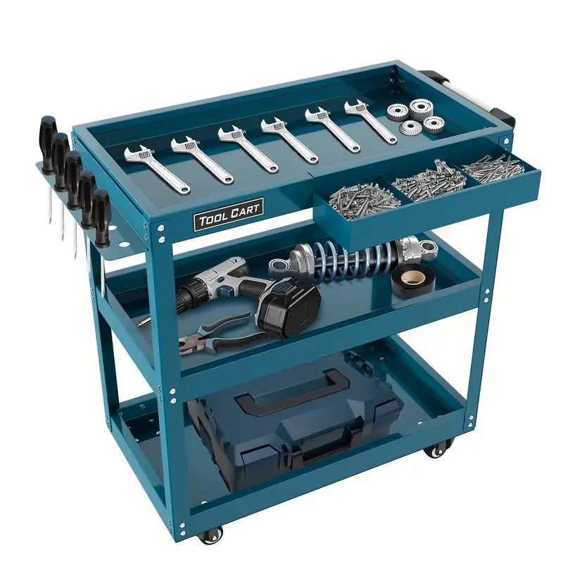 "Mobile Tool Carts: Flexible Movement, Ample Storage Space, Suitable for Workshops, Repair Rooms and More"