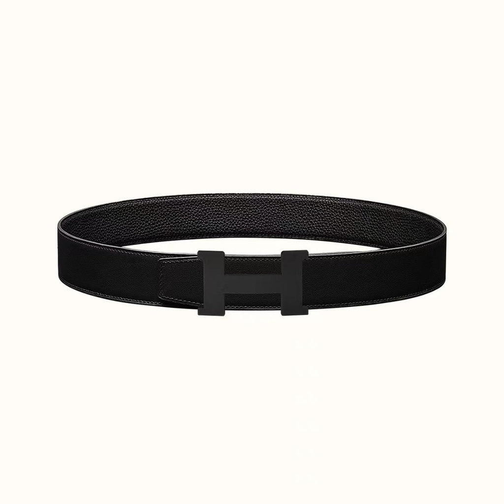 HM CONSTANCE BELT BUCKLE & REVERSIBLE  BLACK LEATHER STRAP 38MM