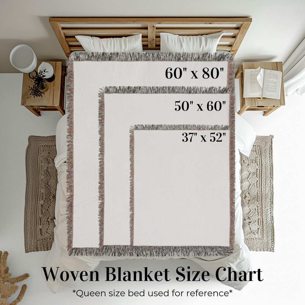 16th Birthday Gift Personalized Woven Blanket, Custom Name Cotton Throw, Sweet 16 Gifts Tapestry for Daughter Girl Boy Best Friend Besti V13