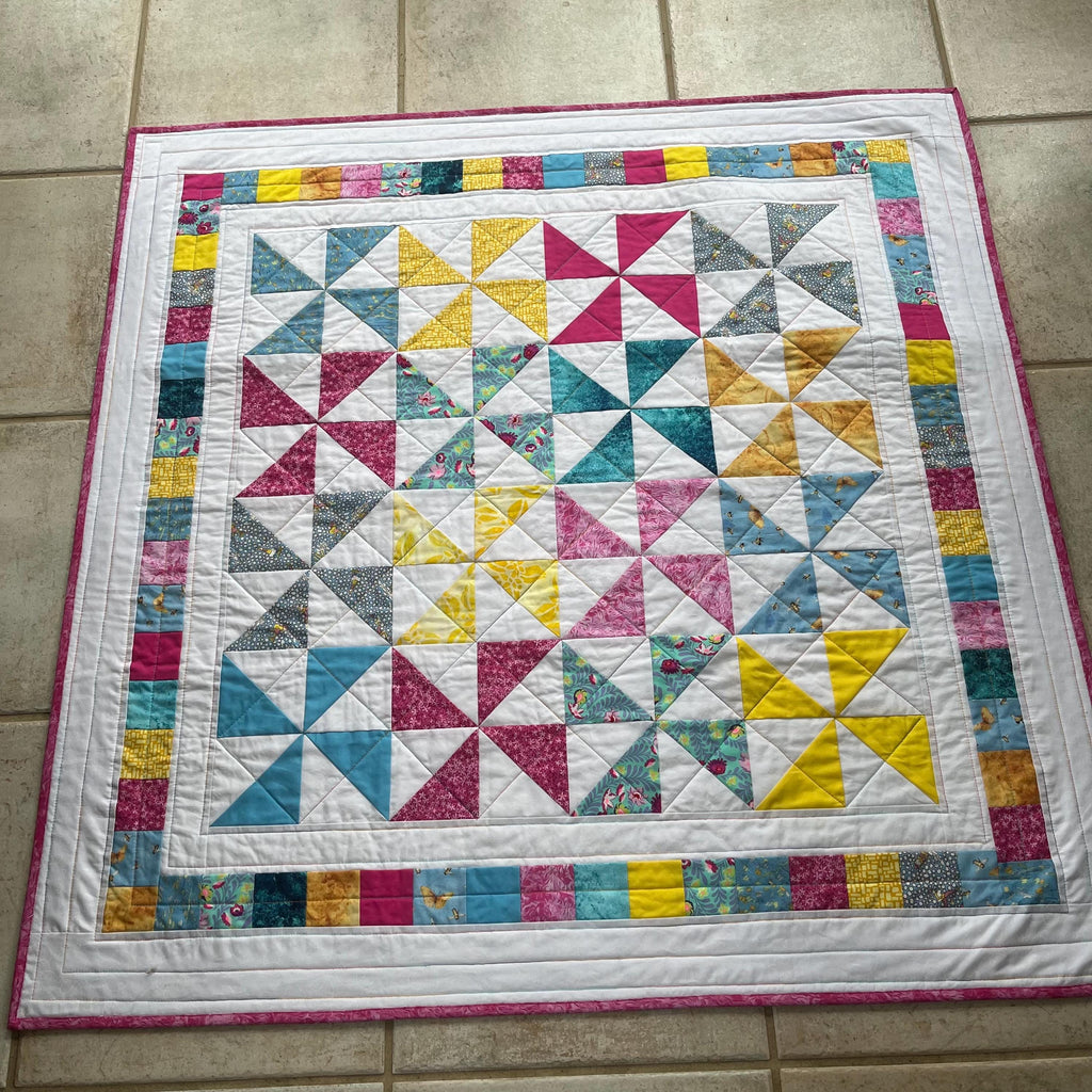 Baby quilt, handmade, wall hanging