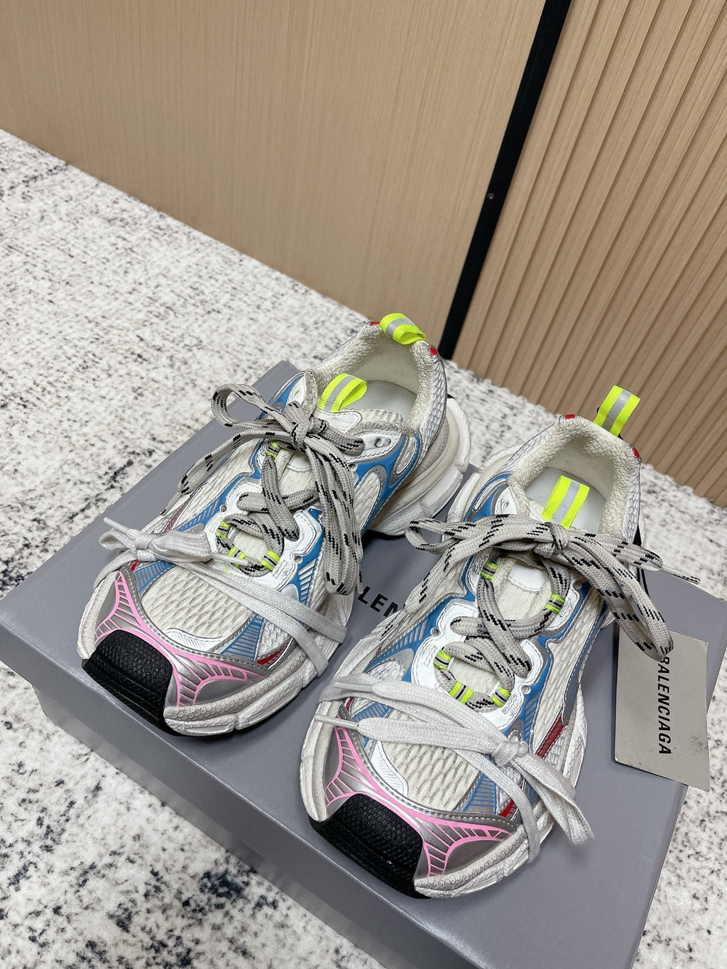 Balenciaga Sneaker Mesh Lace-up Mutilcolor Fabric 534177